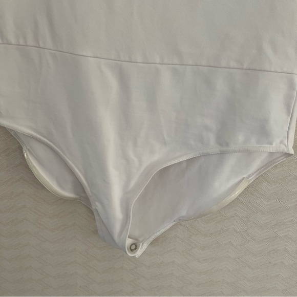 JUPP SPORT Mima Leotard Bodysuit White Tennis Preppy Women’s Size Small Varsity - Picture 5 of 10